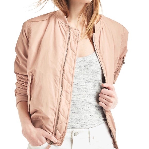 Jackets & Blazers - GAP blush bomber jacket